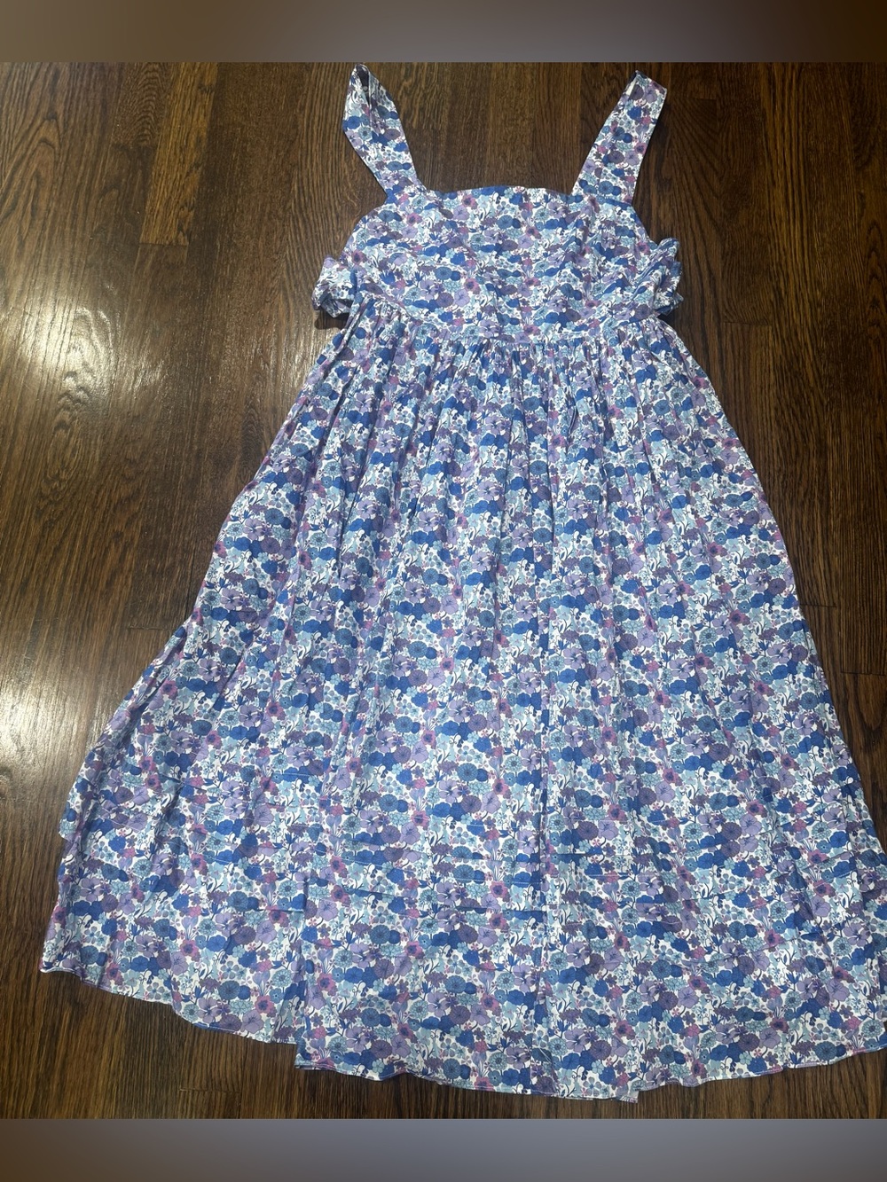 NWT J.Crew New Apron Dress in Hampton Purple Liberty Arrow Floral Fabric Size 6